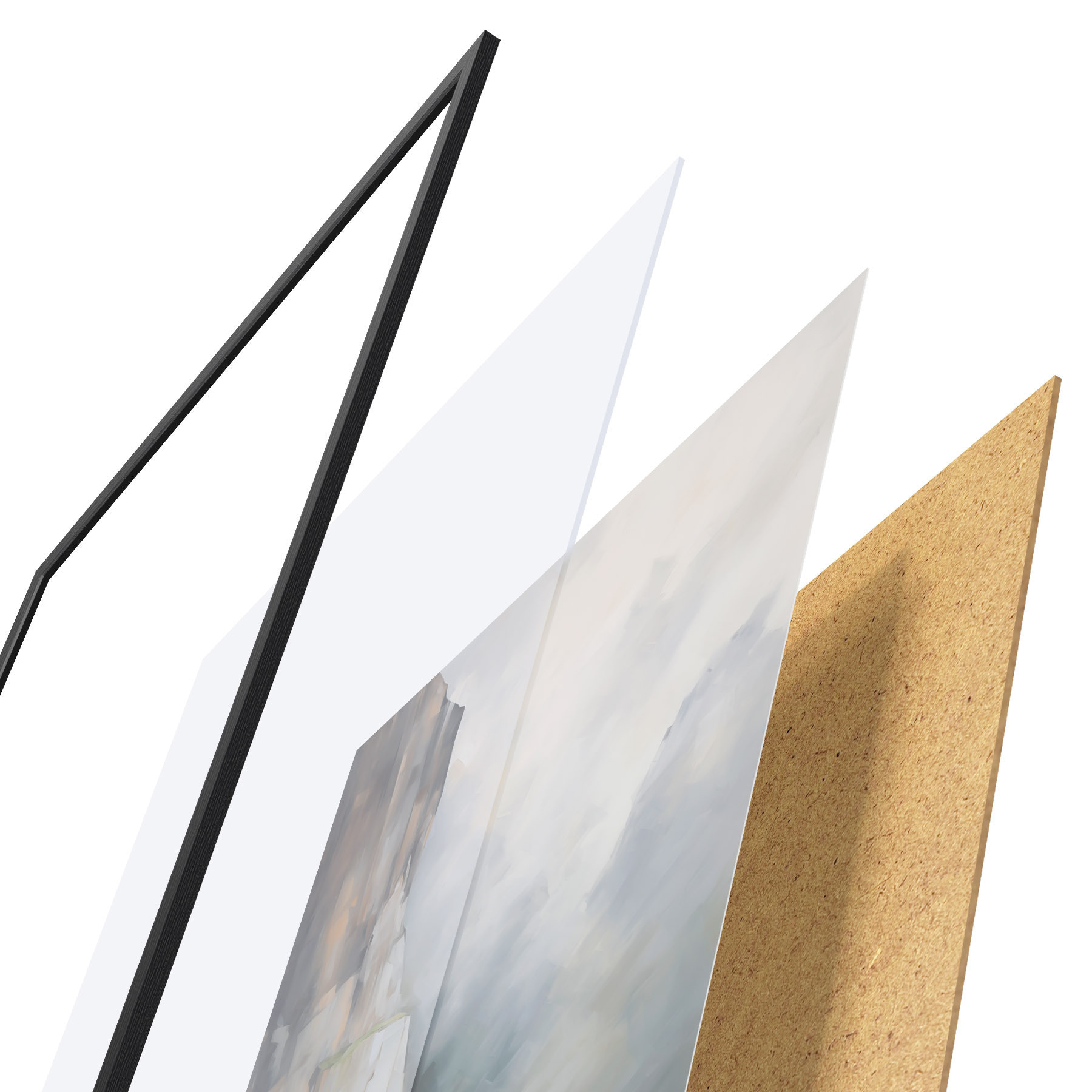 Poster Paisaje de montaña, imitación de un cuadro f50135