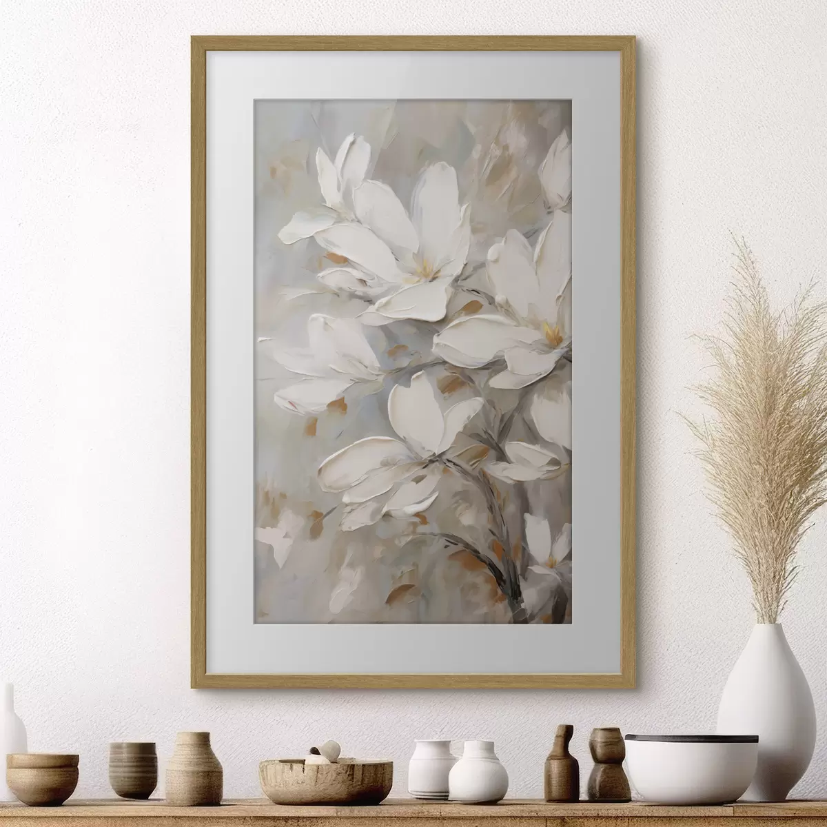 Poster Flores abstractas, imitación de una pintura f50138