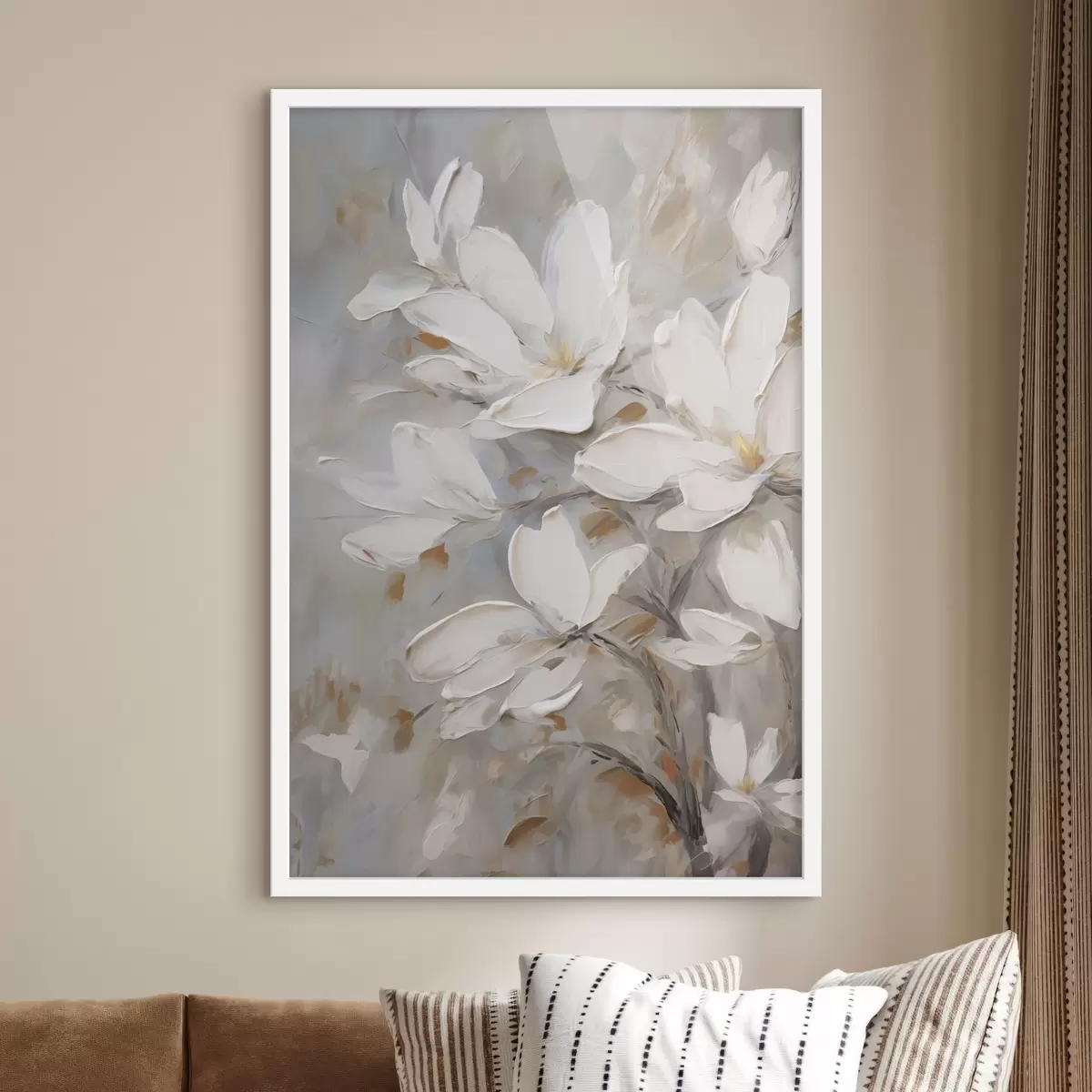 Poster Flores abstractas, imitación de una pintura f50138