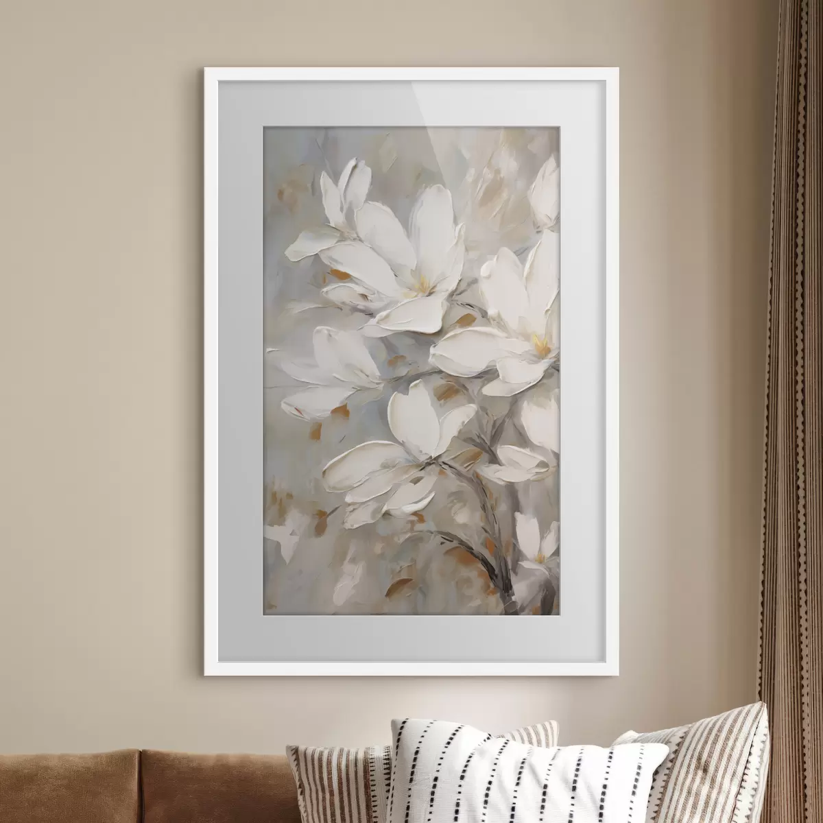 Poster Flores abstractas, imitación de una pintura f50138