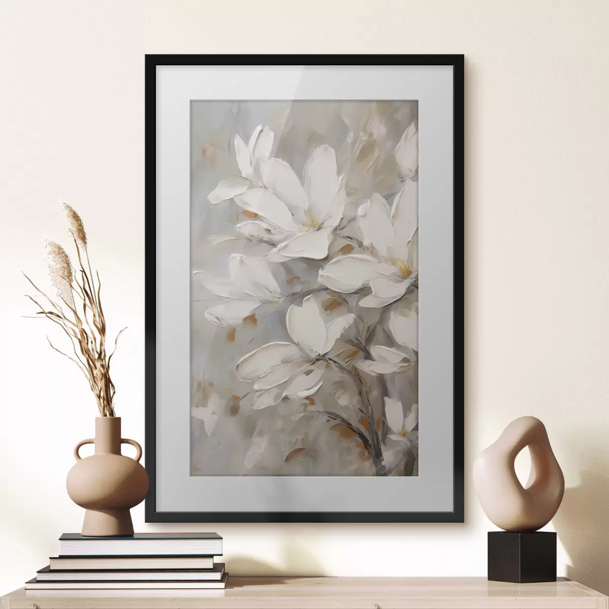 Poster Flores abstractas, imitación de una pintura f50138