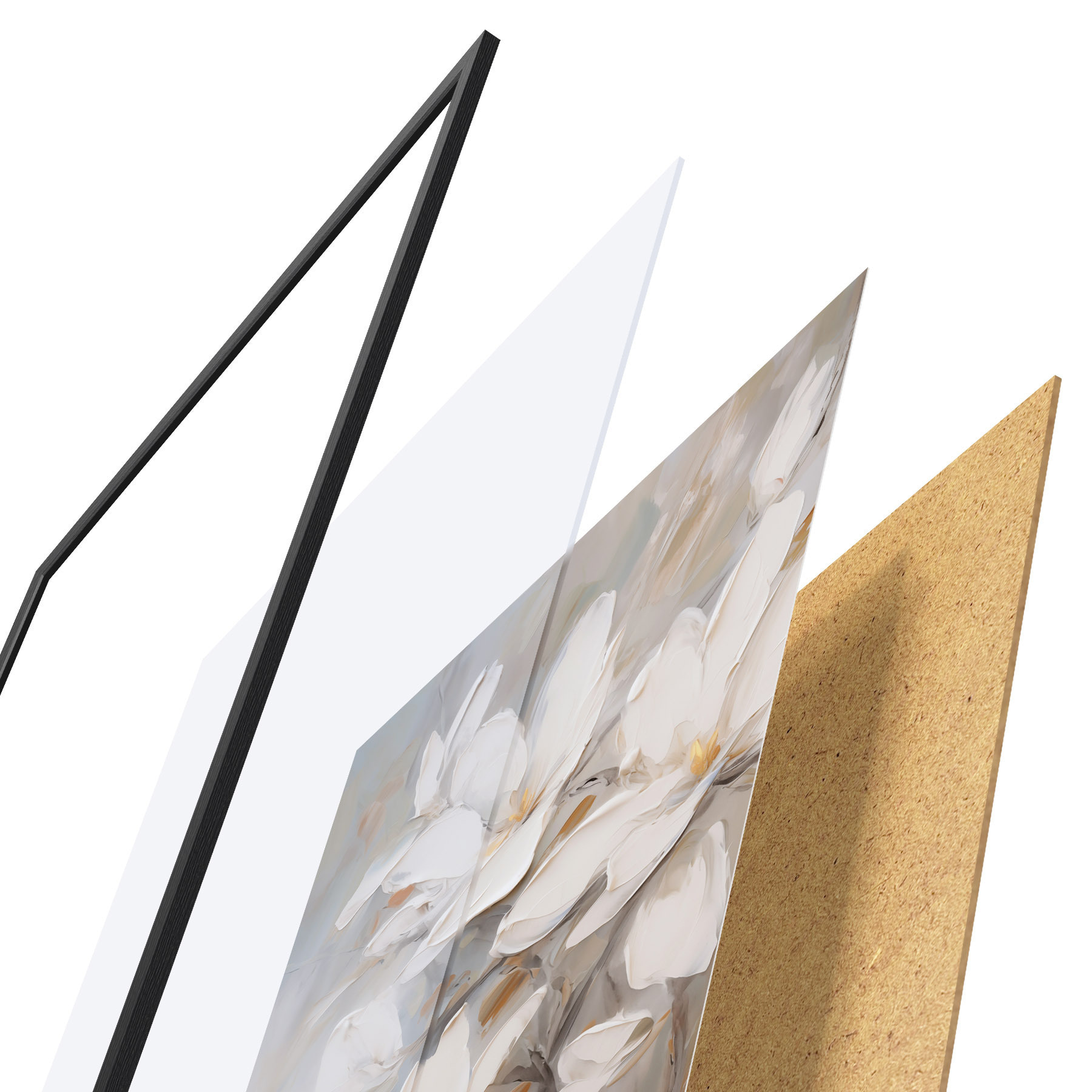Poster Flores abstractas, imitación de una pintura f50138
