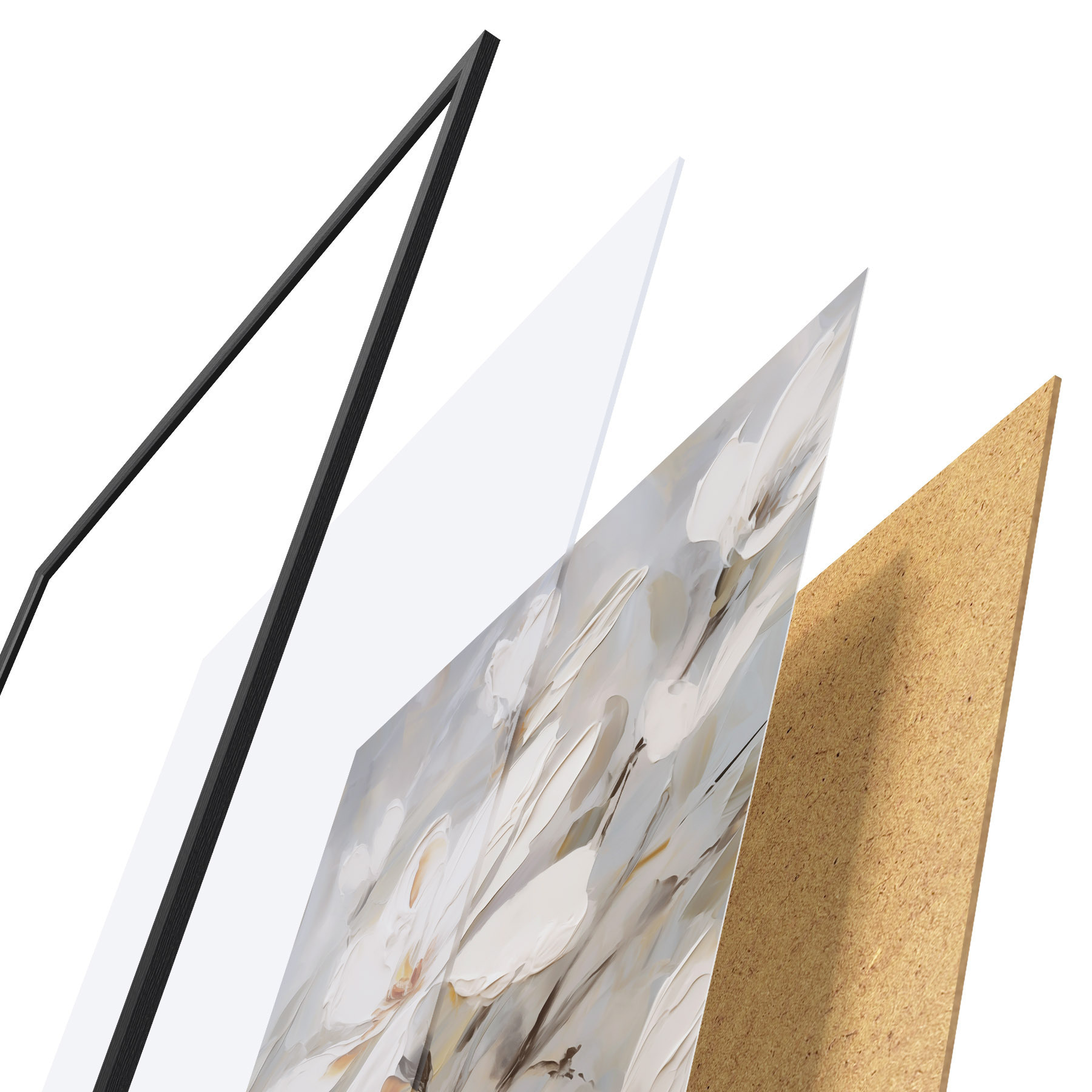 Poster Flores abstractas, imitación de una pintura f50139