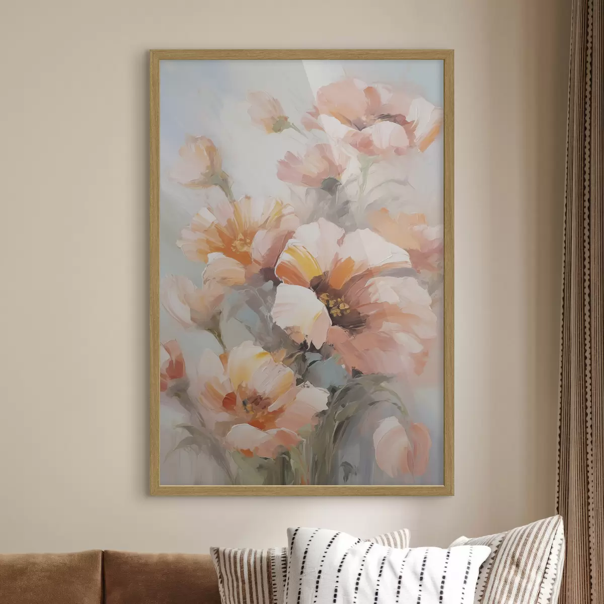 Poster Flores delicadas, imitación de un cuadro f50140