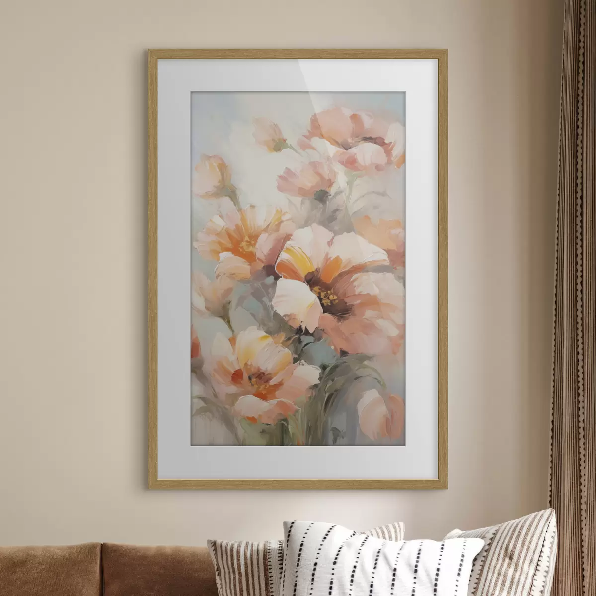 Poster Flores delicadas, imitación de un cuadro f50140