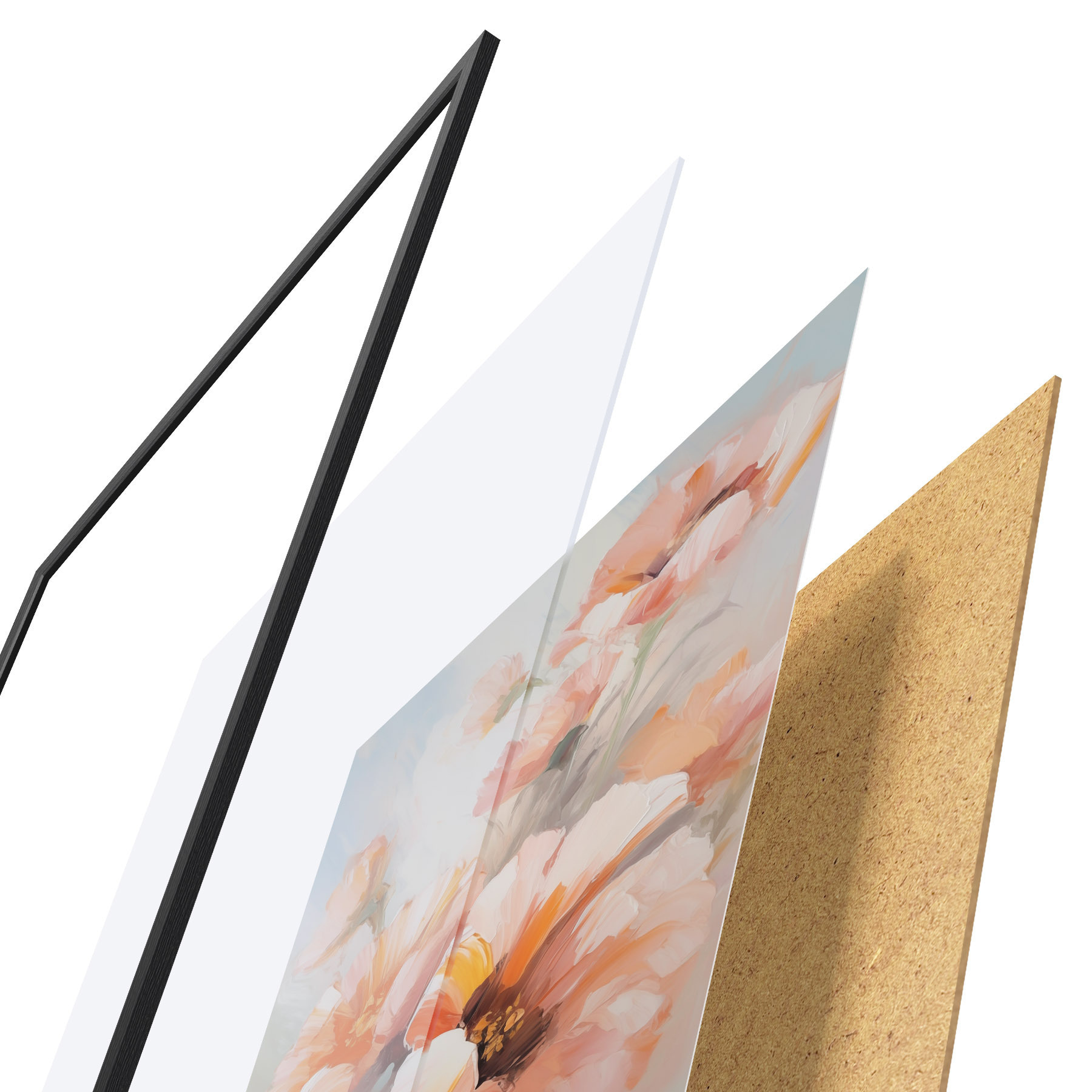 Poster Flores delicadas, imitación de un cuadro f50140