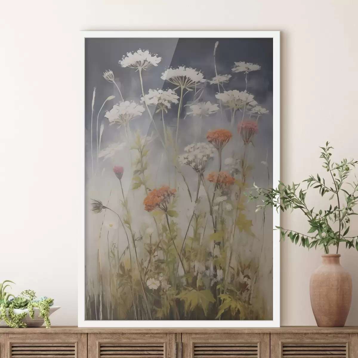 Poster Hierbas de campo, imitación de un cuadro f50142