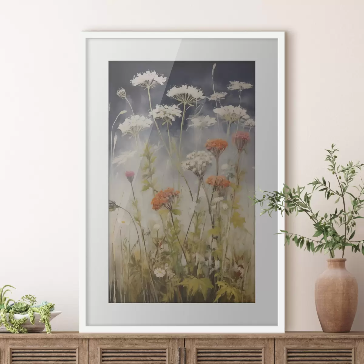 Poster Hierbas de campo, imitación de un cuadro f50142