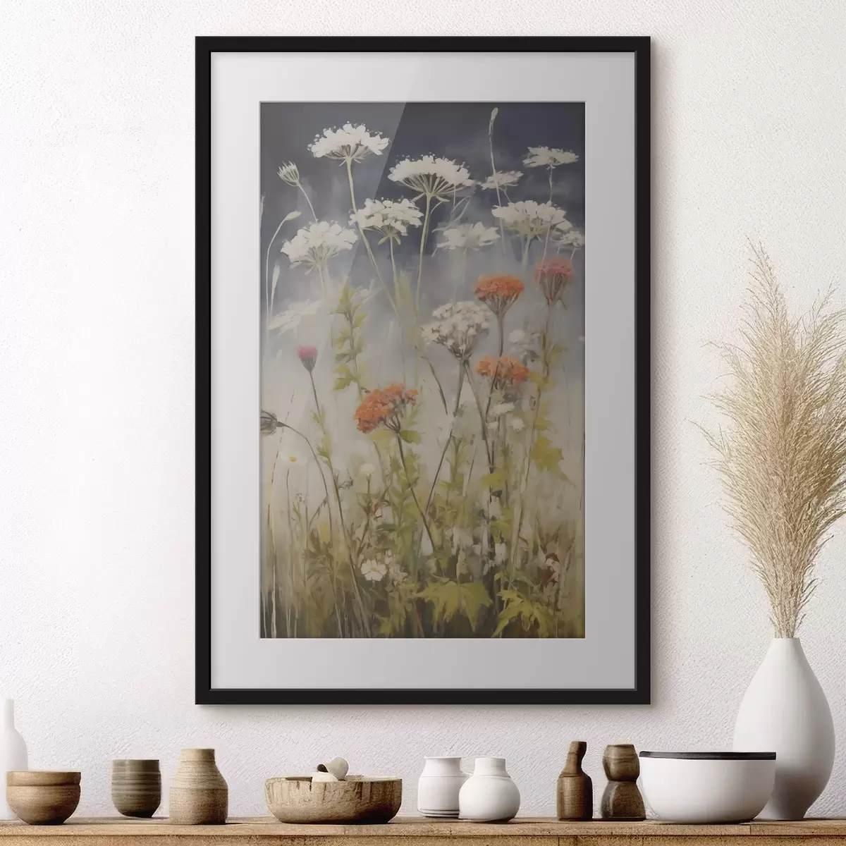 Poster Hierbas de campo, imitación de un cuadro f50142