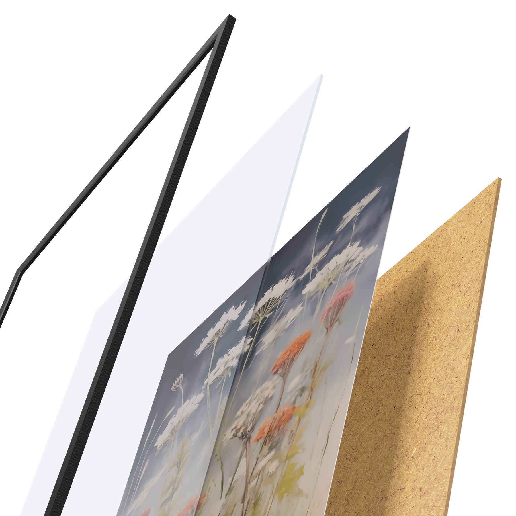 Poster Hierbas de campo, imitación de un cuadro f50142