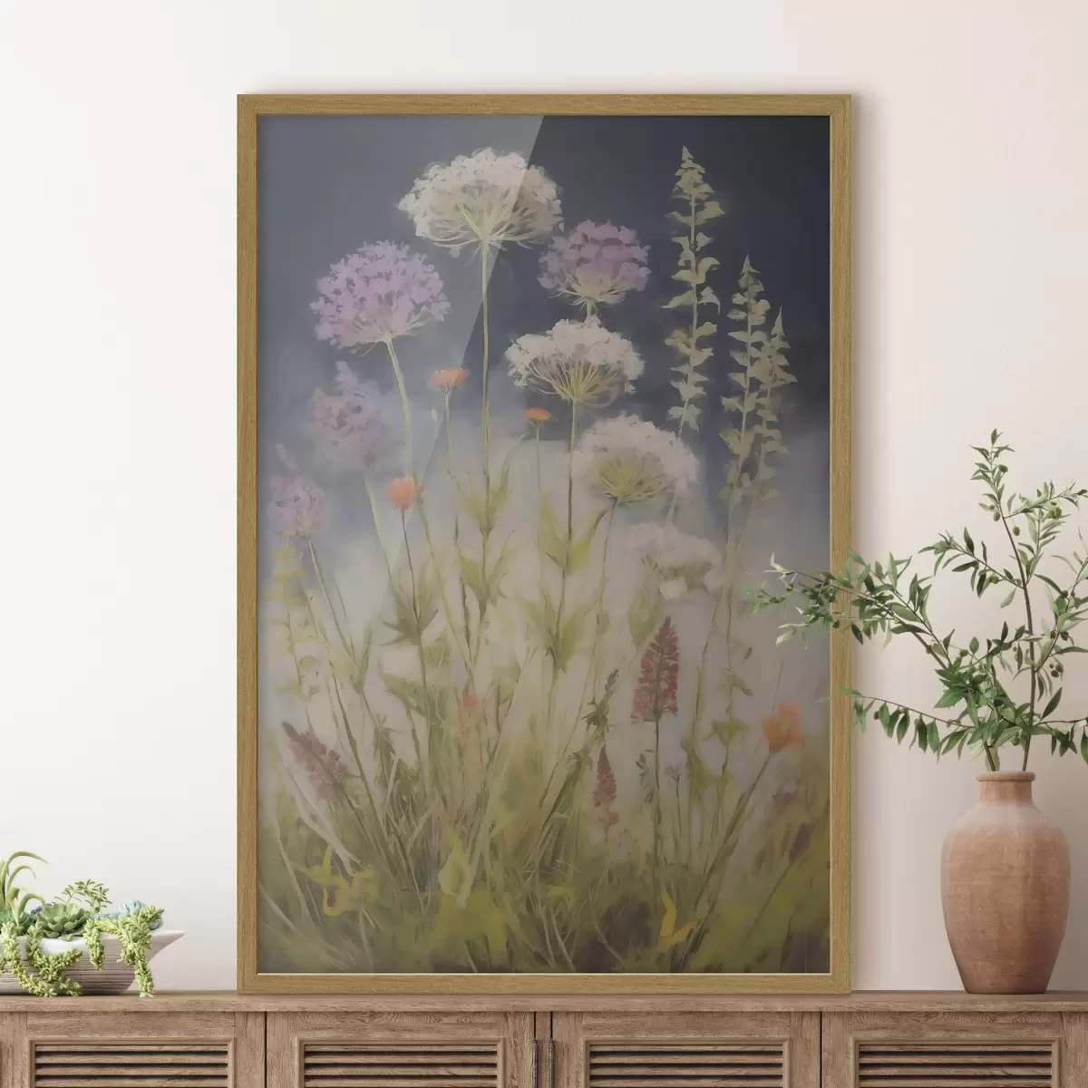 Poster Hierbas de campo, imitación de un cuadro f50143