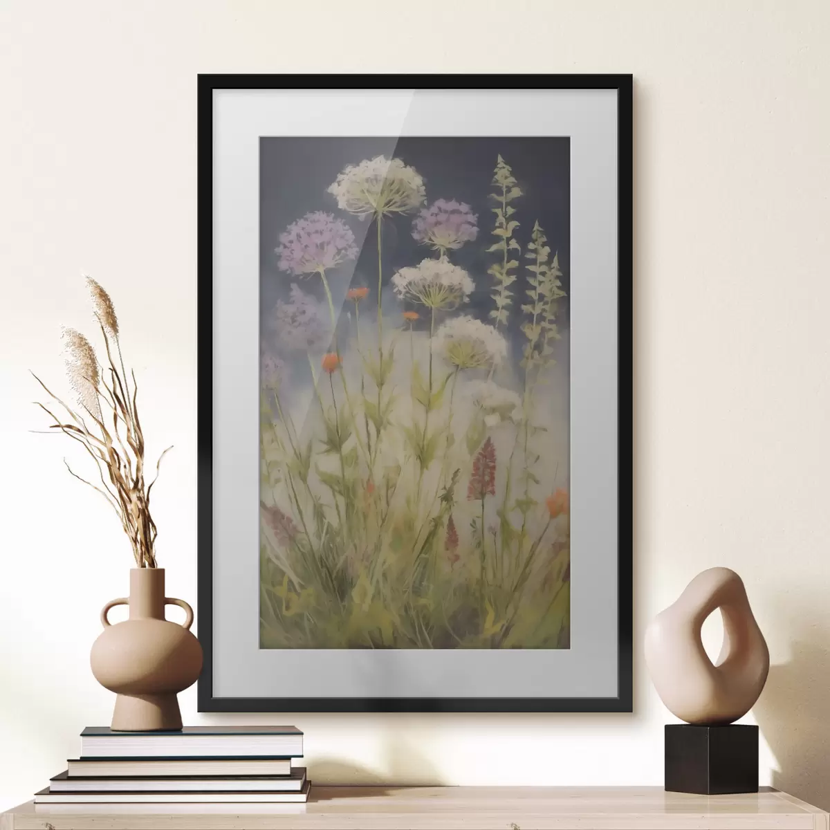 Poster Hierbas de campo, imitación de un cuadro f50143