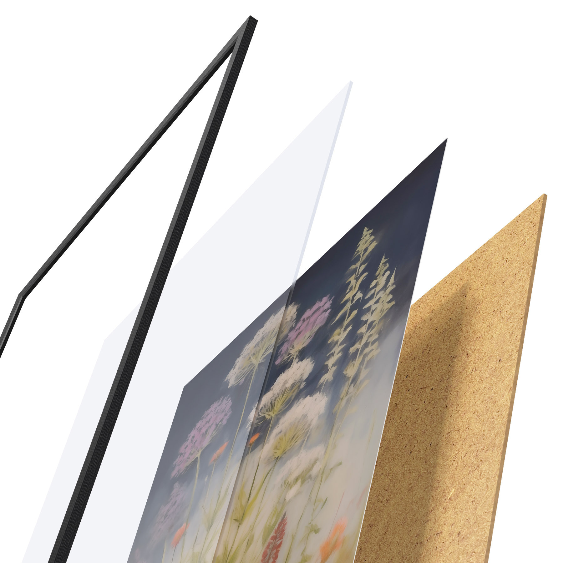 Poster Hierbas de campo, imitación de un cuadro f50143