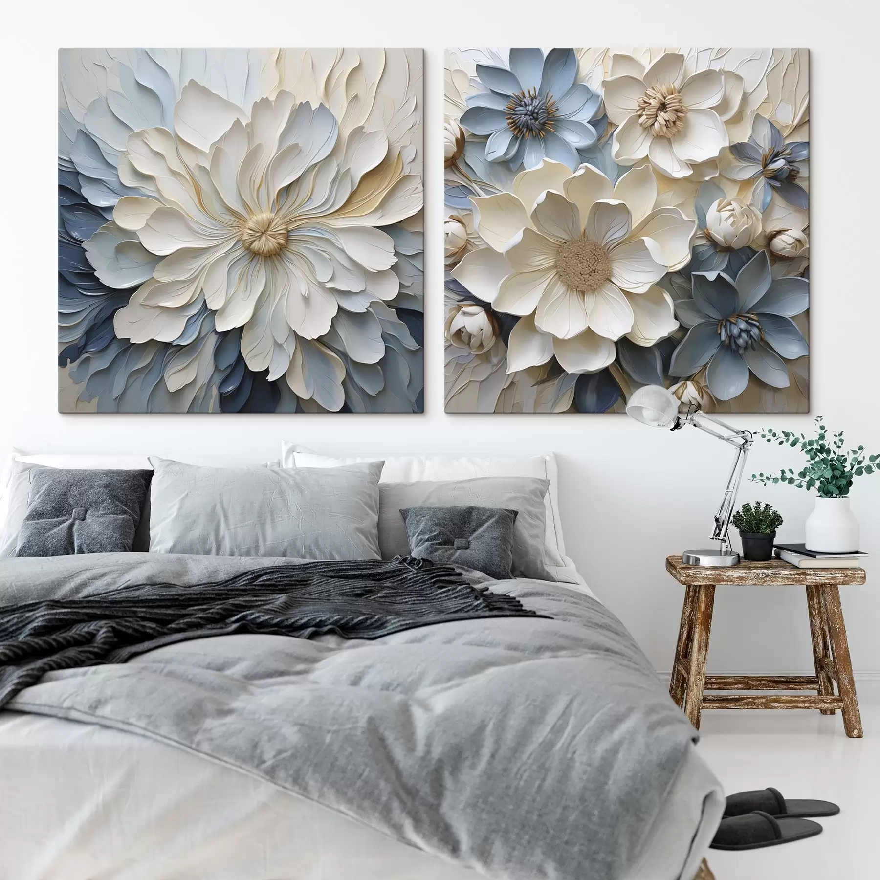 murales de pared Flores, ilustración plana, imitación de pintura m30802