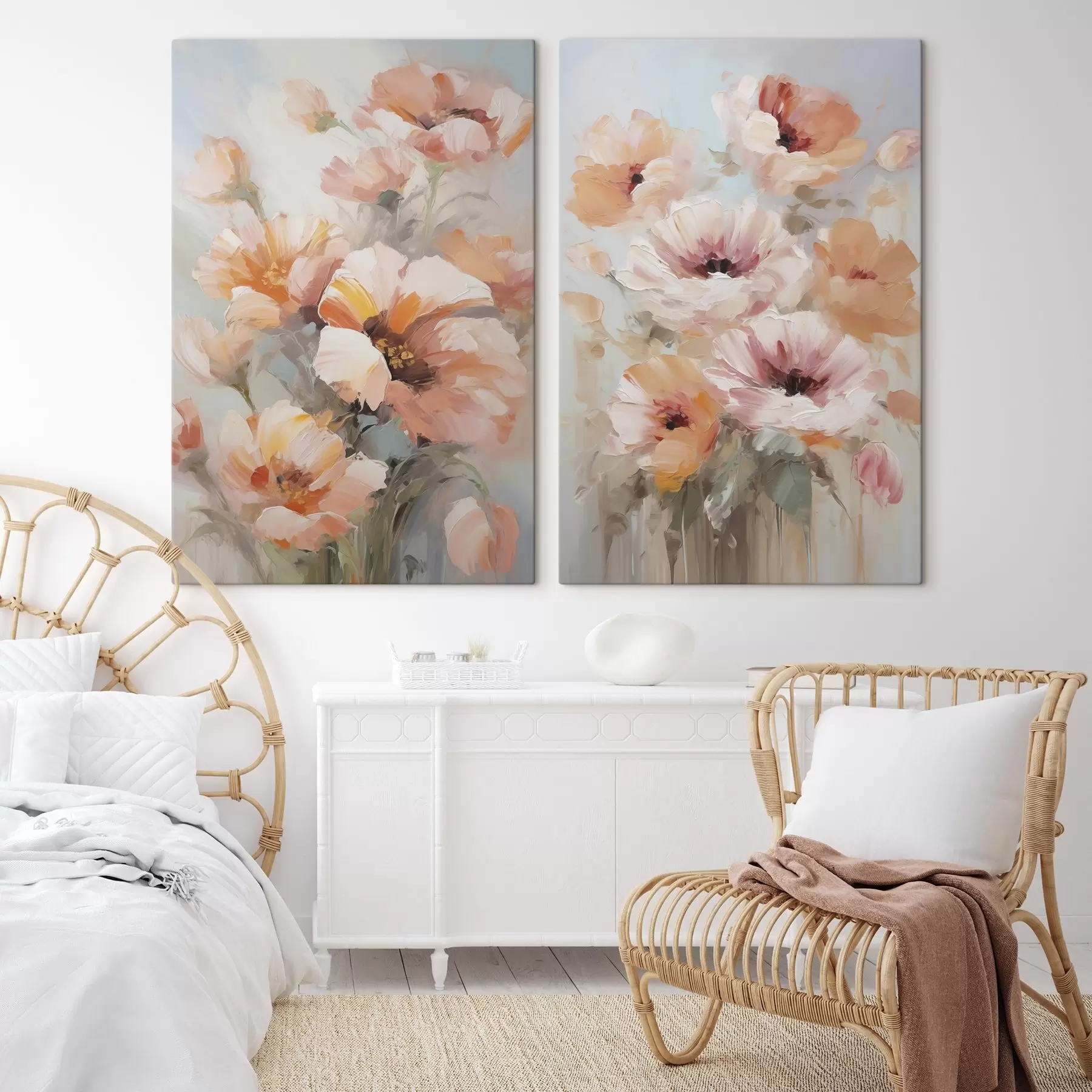 murales de pared Flores delicadas, imitación de un cuadro m30806