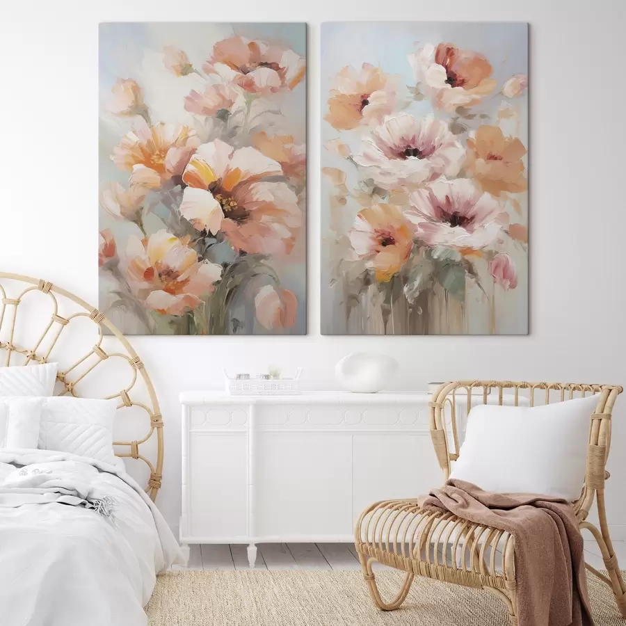 murales de pared Flores delicadas, imitación de un cuadro m30806
