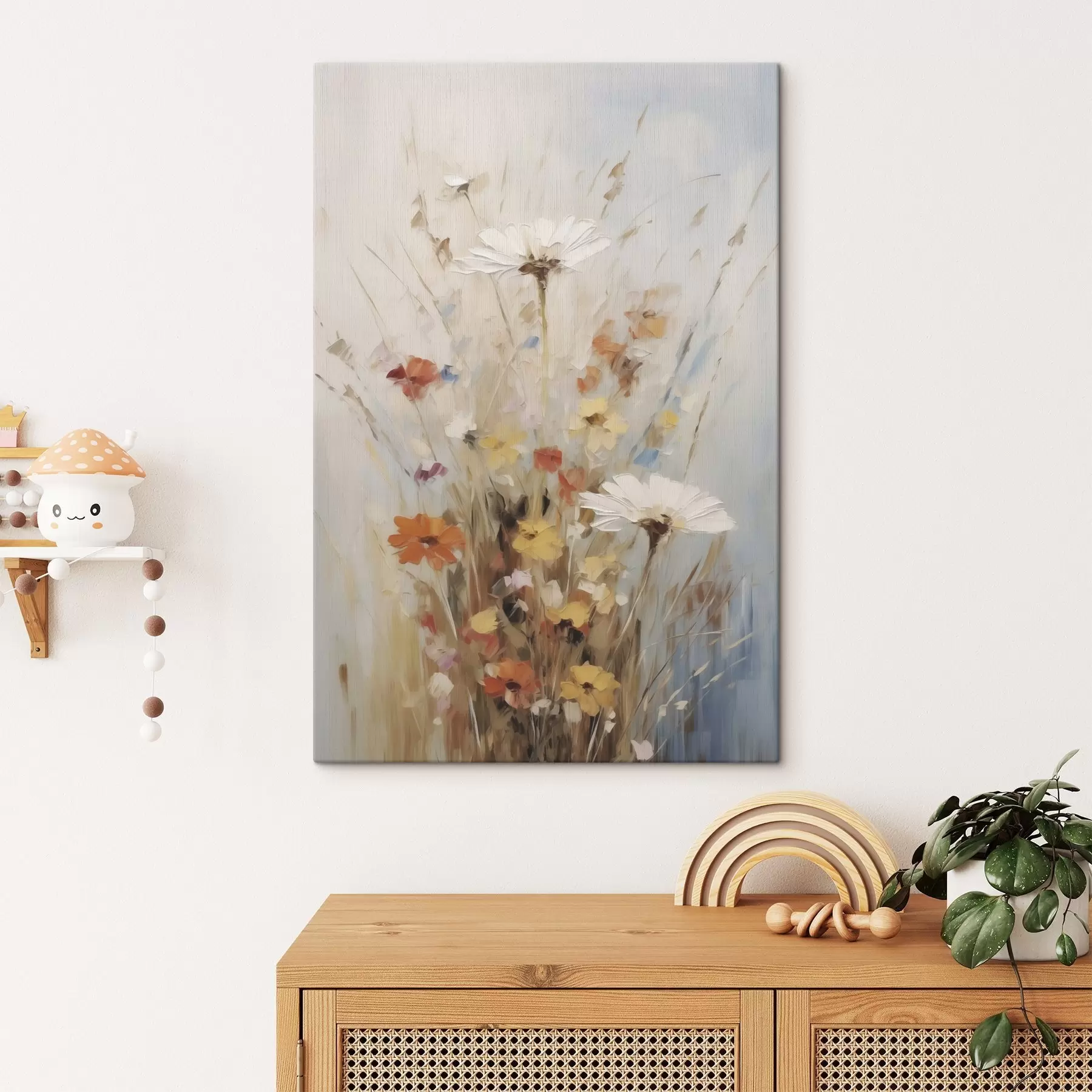 murales de pared Flores silvestres, imitación de un cuadro s50182