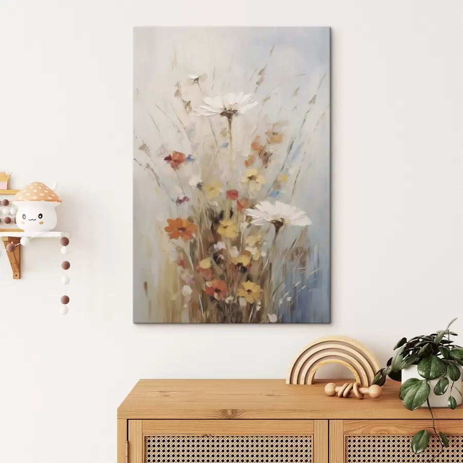 murales de pared Flores silvestres, imitación de un cuadro s50182