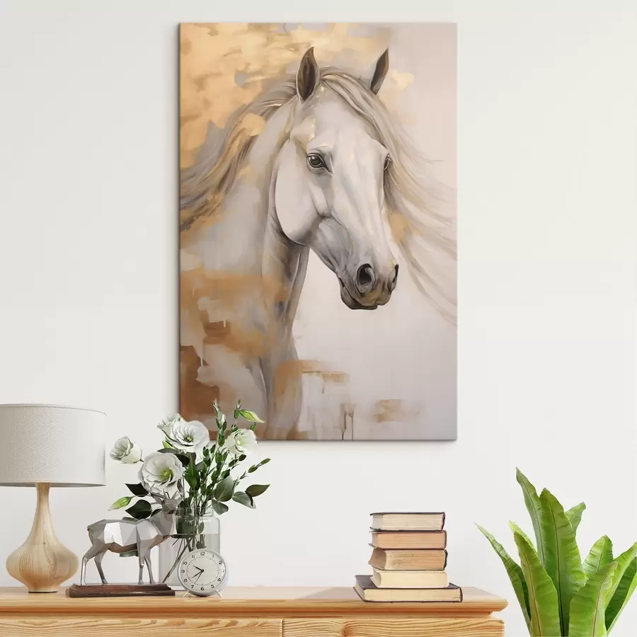 murales de pared Caballo, imitación de un cuadro s50186