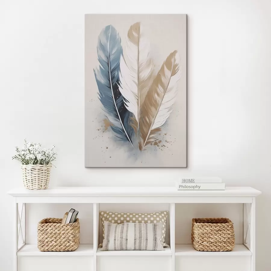 murales de pared Plumas, pintura de imitación s50193