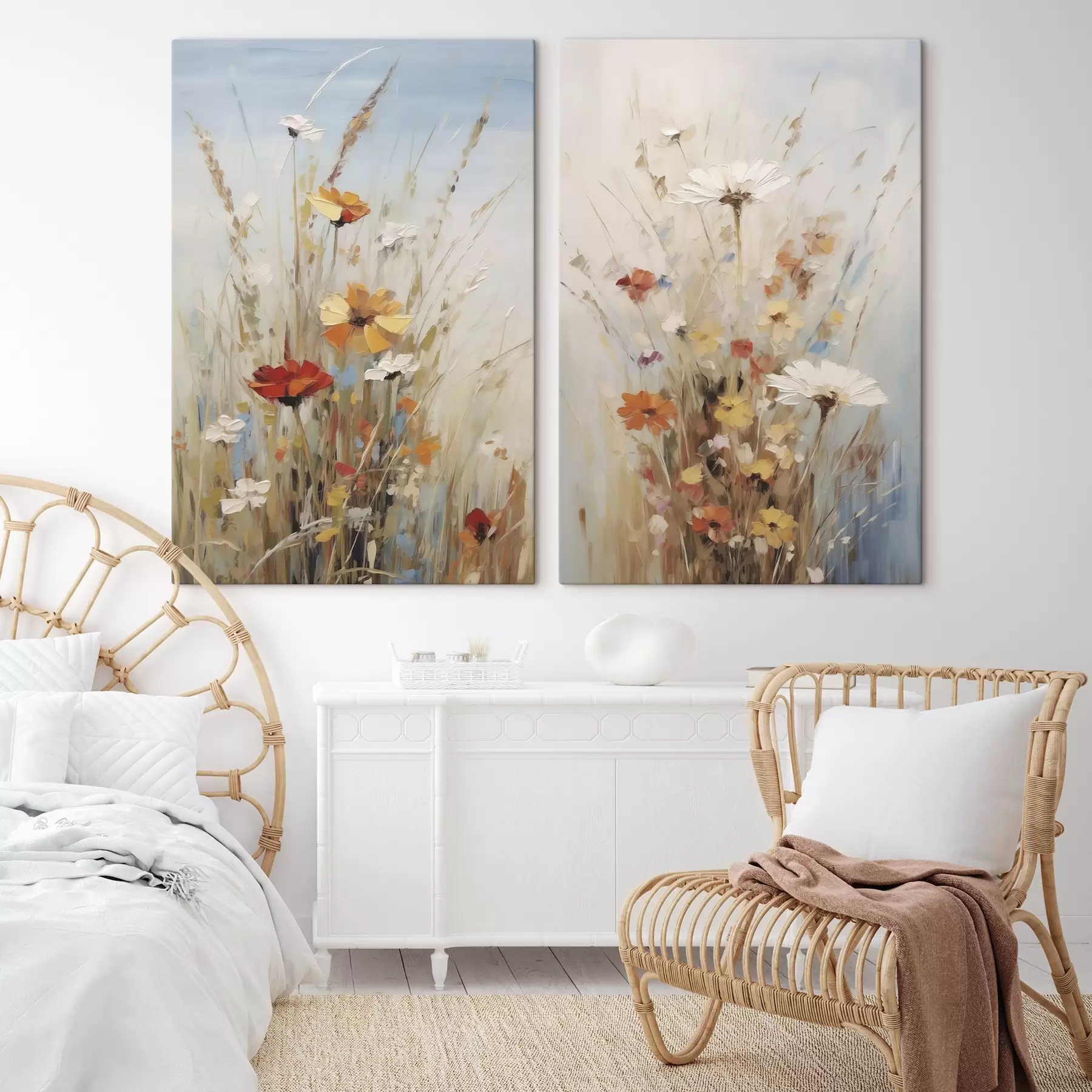 murales de pared Flores silvestres, imitación de un cuadro m30818 