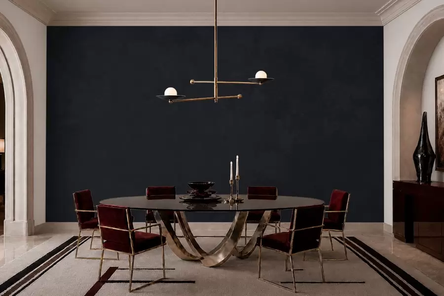 murales de pared Tono grafito oscuro con textura suave y transiciones tonales difuminadas w05814v5
