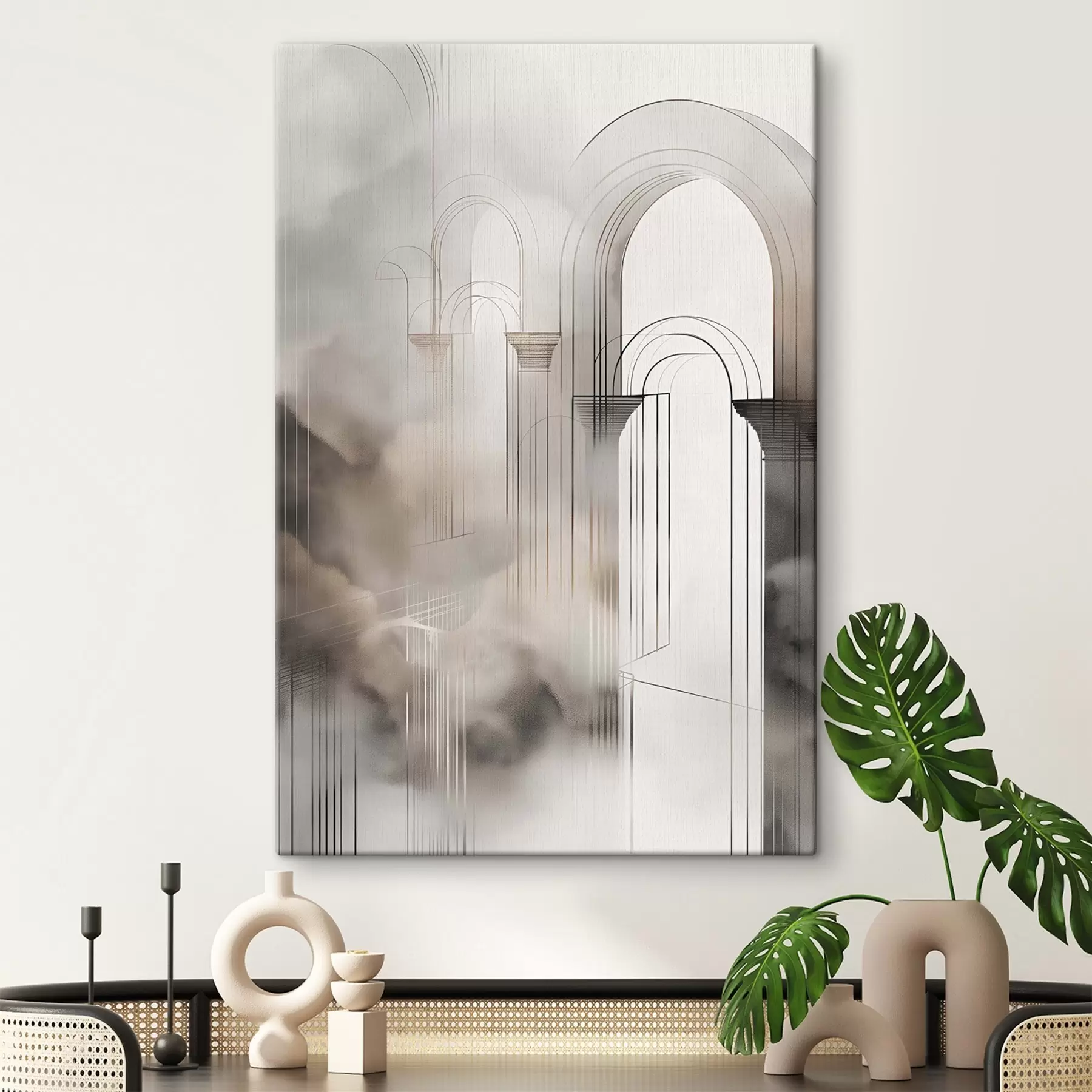 murales de pared Silueta brumosa s50176