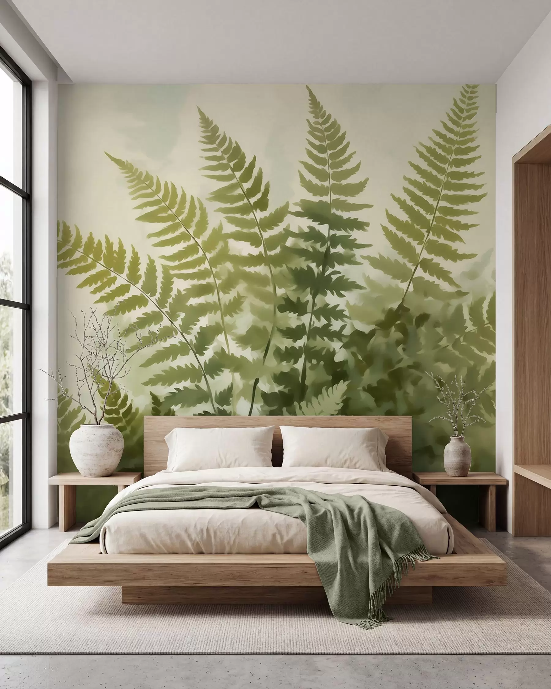 murales de pared Helecho en verde w05852