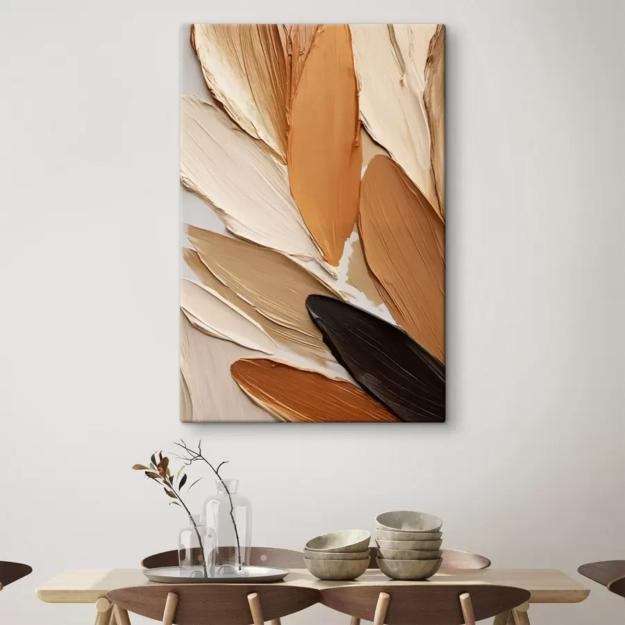 murales de pared Pinceladas con textura en tonos naranjas y marrones s50215