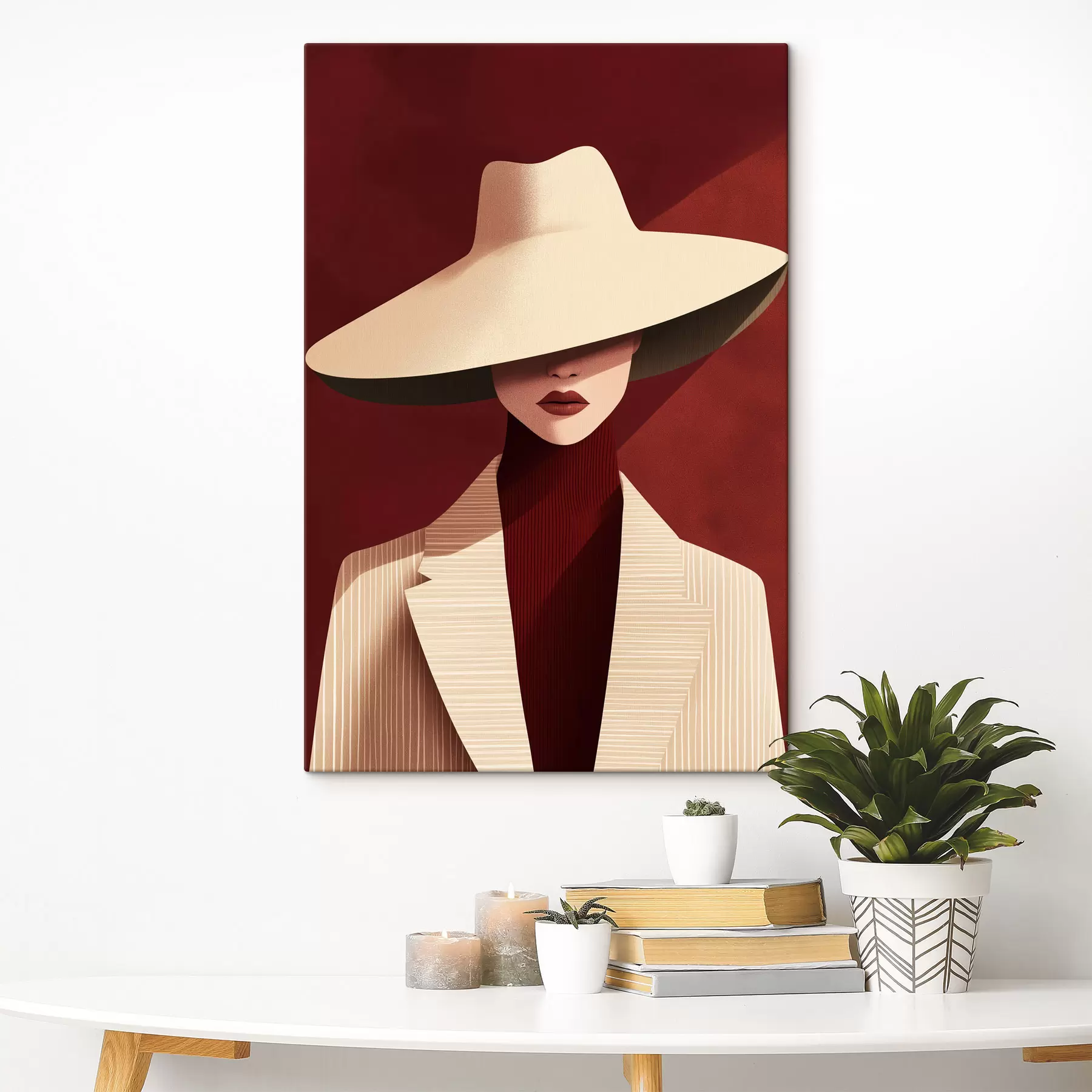 murales de pared Chica con sombrero s50238