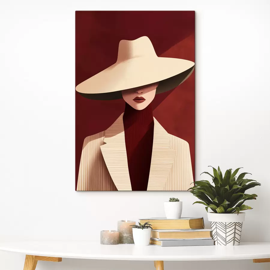murales de pared Chica con sombrero s50238