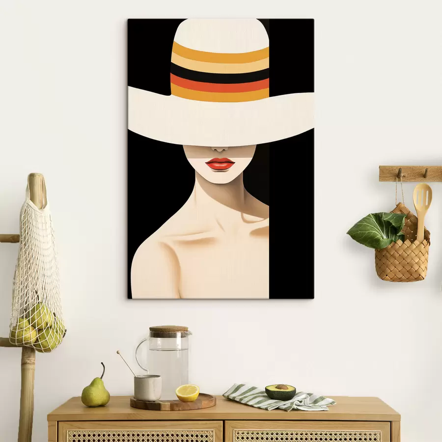 murales de pared Chica con sombrero s50237