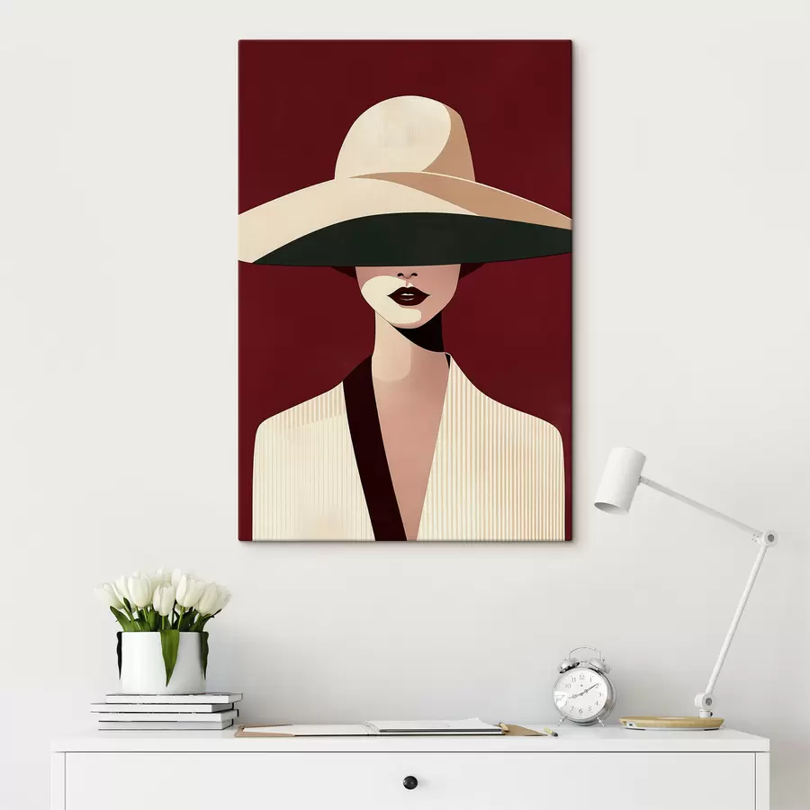 murales de pared Chica con sombrero s50239