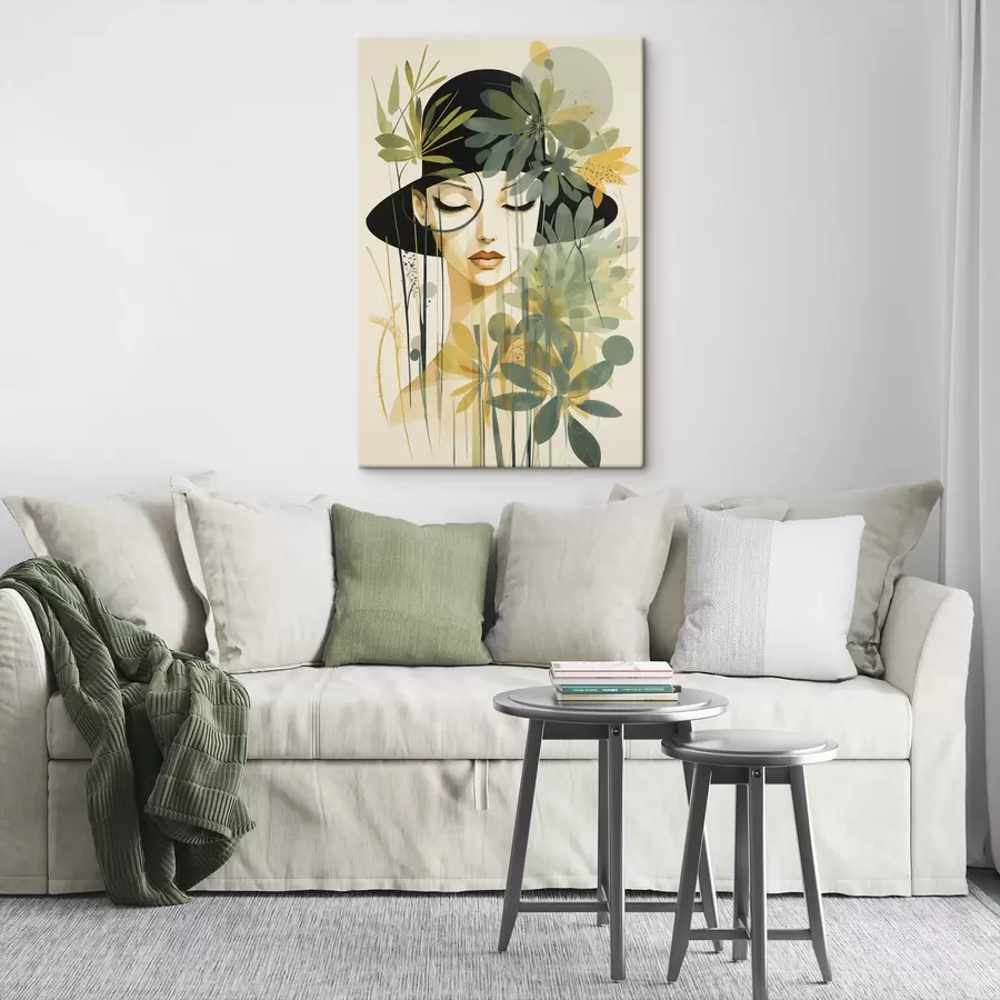 murales de pared Mujer con plantas s50250