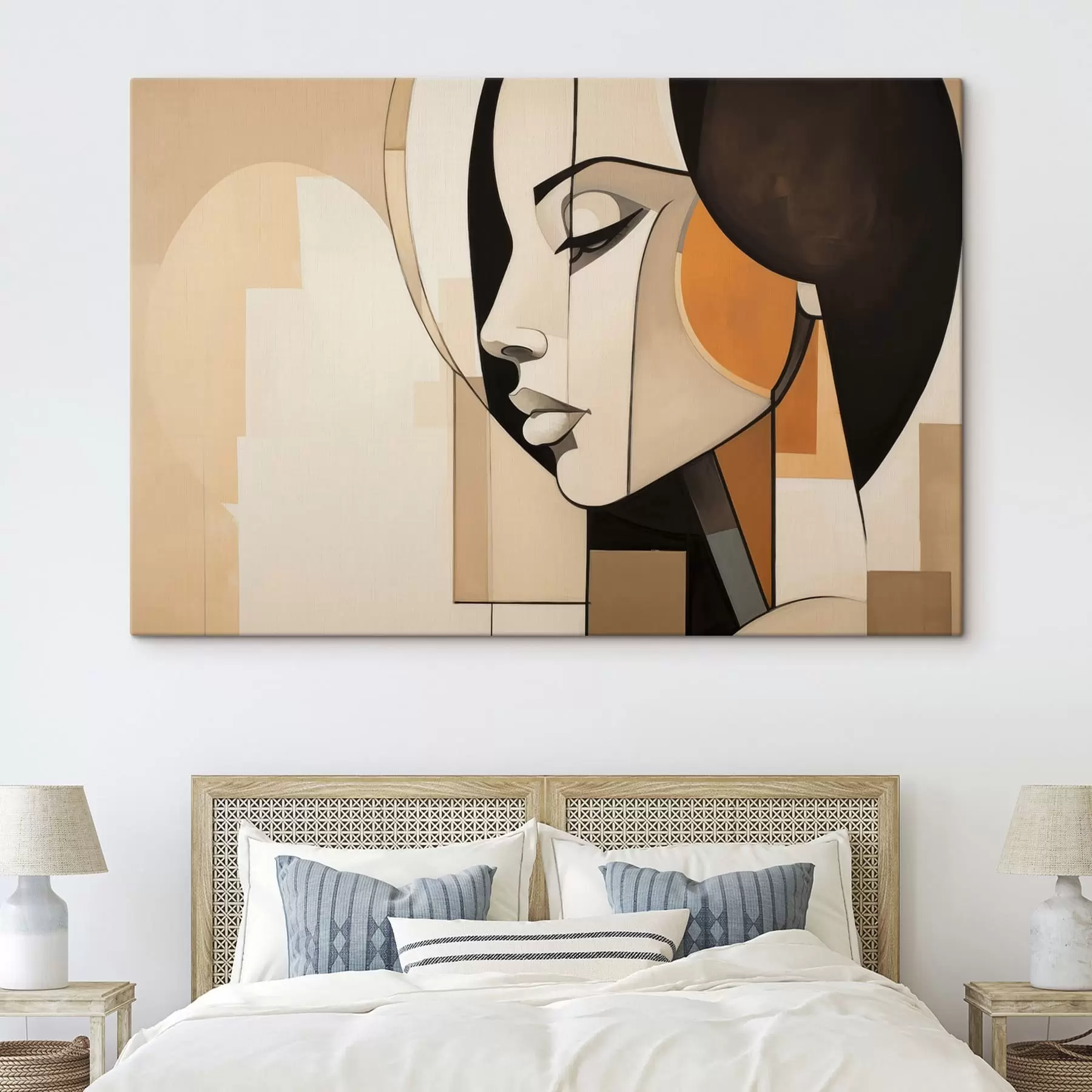 murales de pared Retrato de una mujer en estilo abstracto s50252