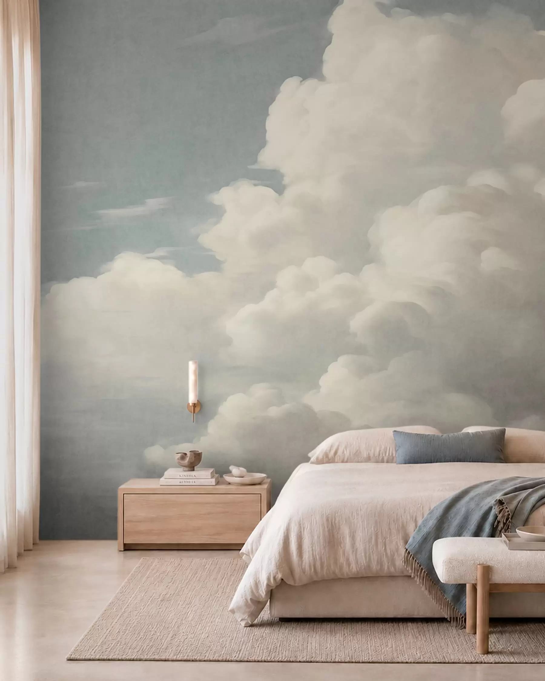 murales de pared Nubes color perla w05855