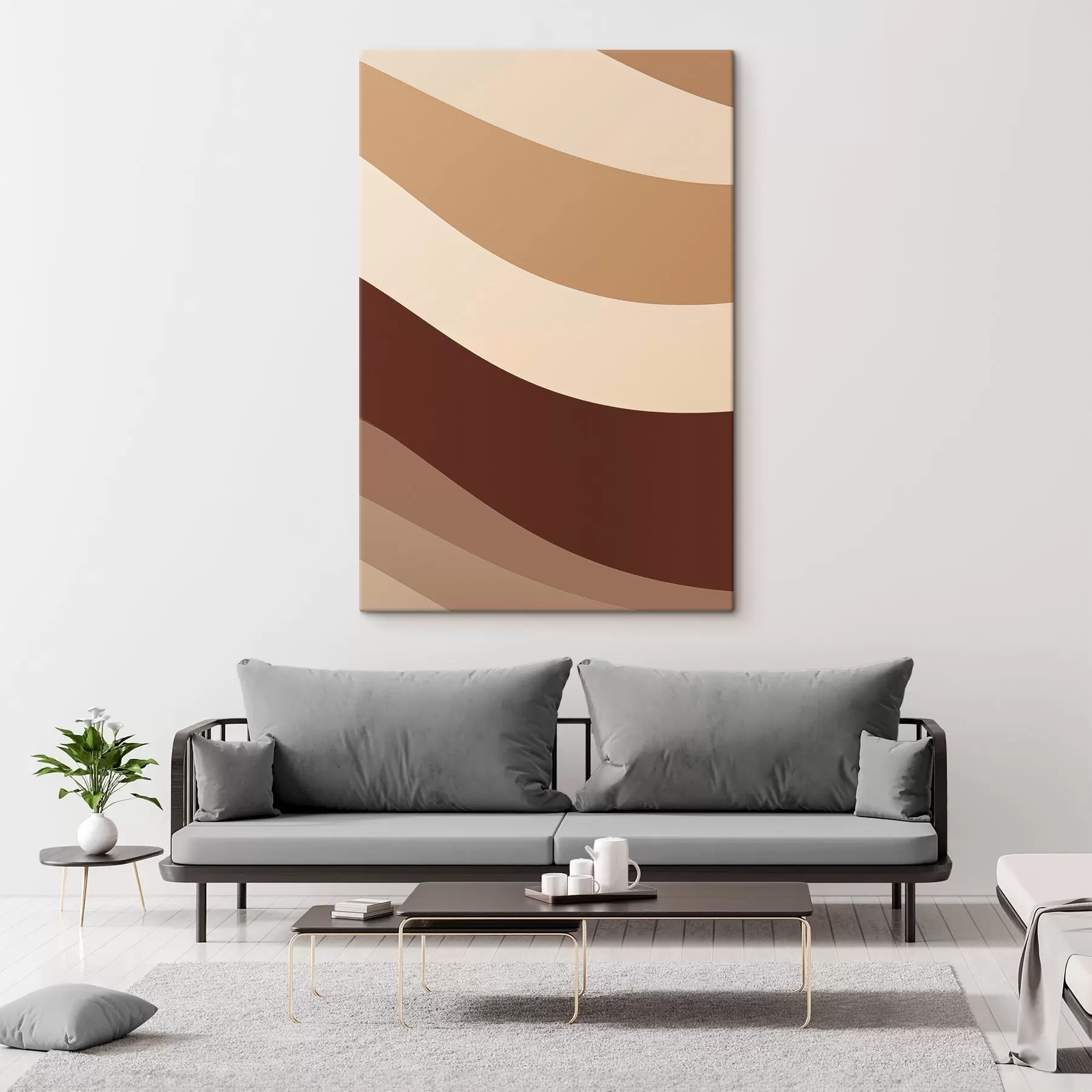 murales de pared Rayas de chocolate y nata s50285