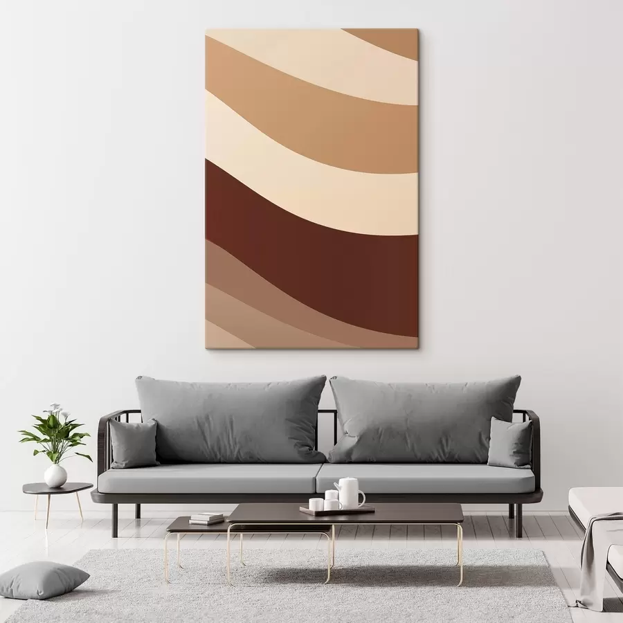 murales de pared Rayas de chocolate y nata s50285
