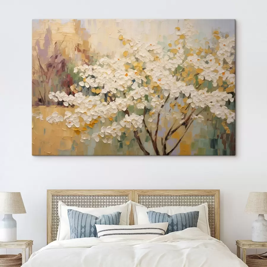 murales de pared Rama primaveral junto al lago s50295