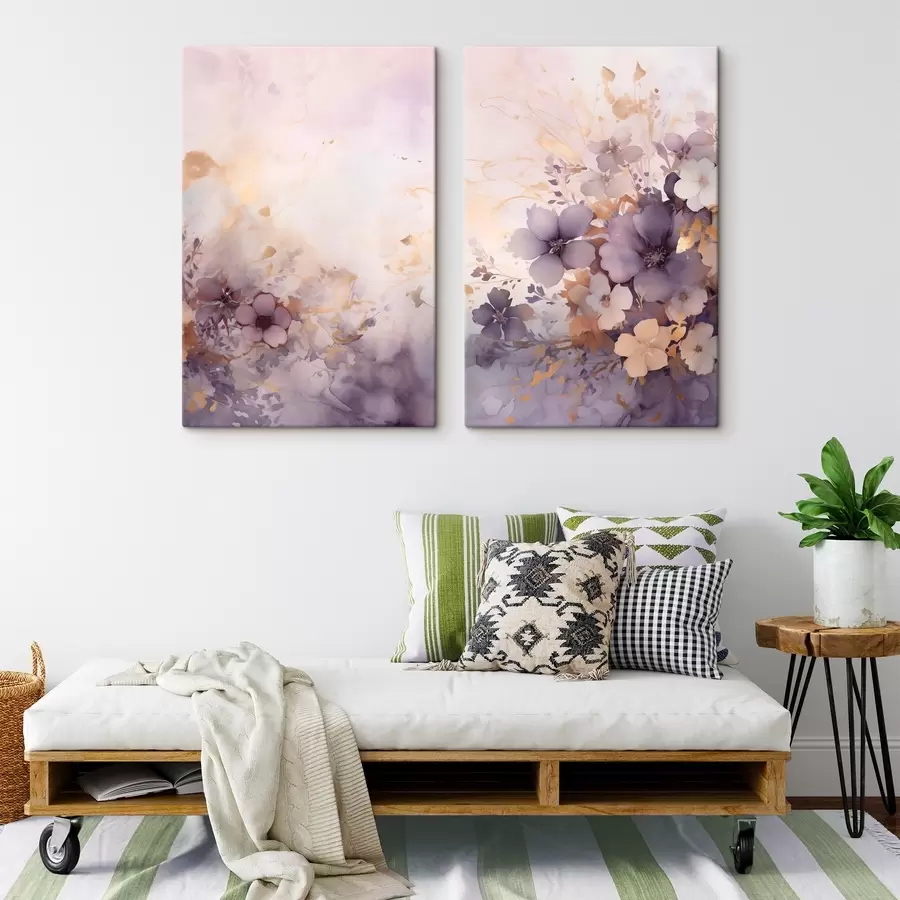 murales de pared Un jardín en flor junto al agua m30872