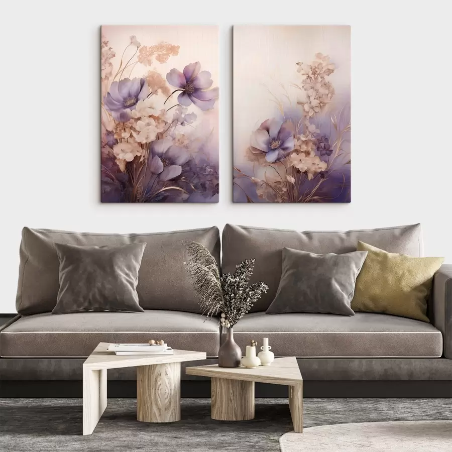 murales de pared Pétalos blancos y voluminosos m30876