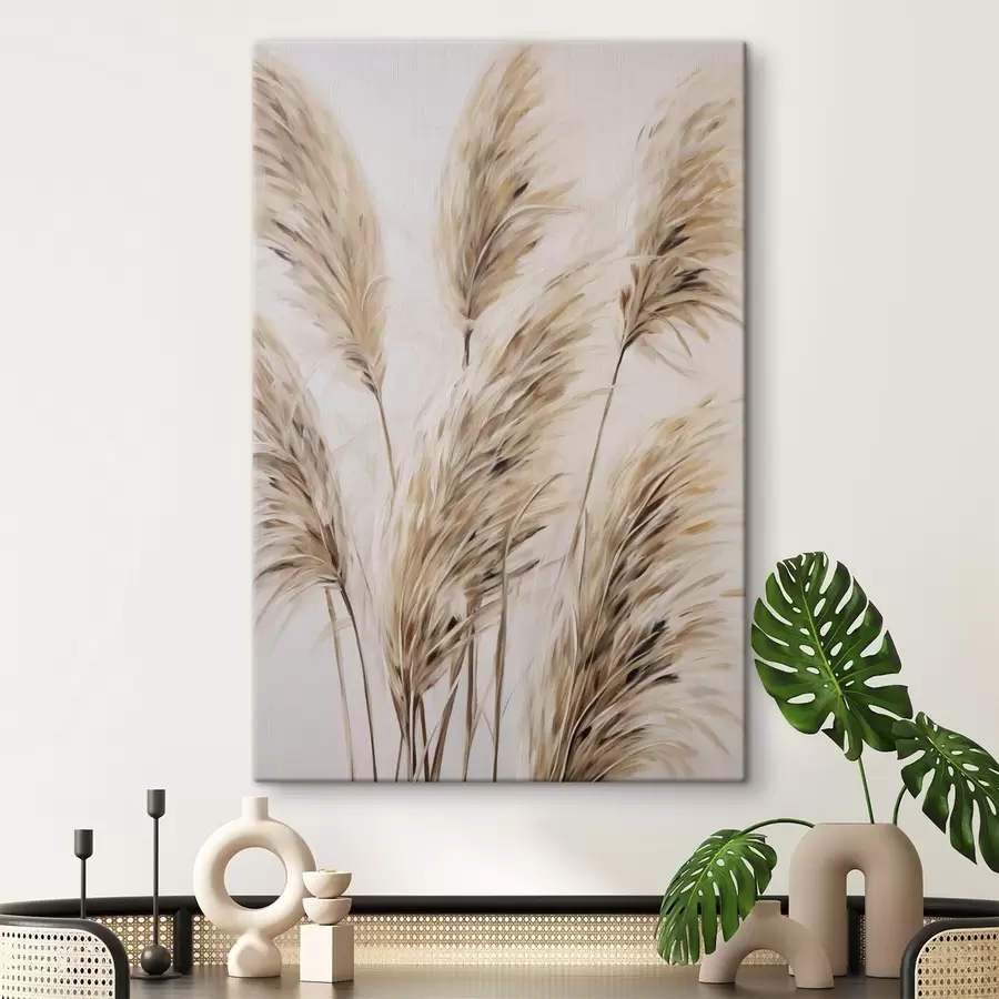 murales de pared Ramas de pampa, pintura de imitación s50268