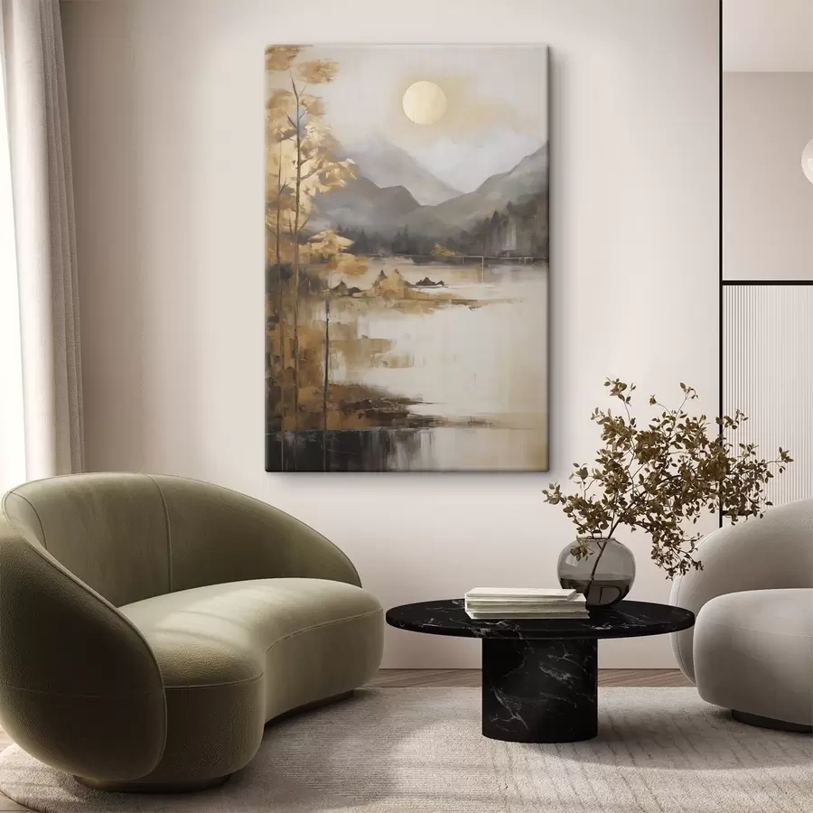 murales de pared Paisaje abstracto, imitación de una pintura s50273