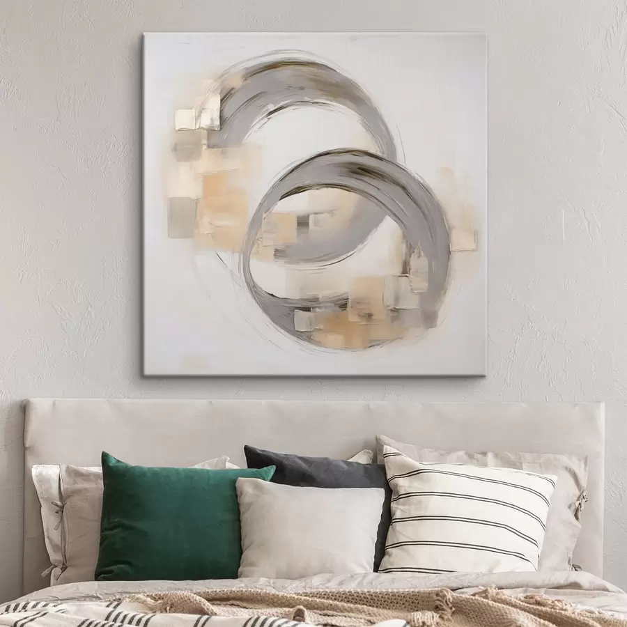 murales de pared Abstracción circular, imitación de la pintura s50277