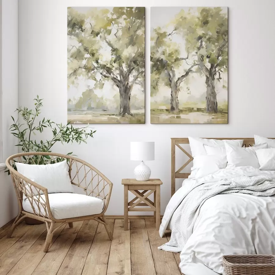 murales de pared Árboles, imitación de una pintura m30864
