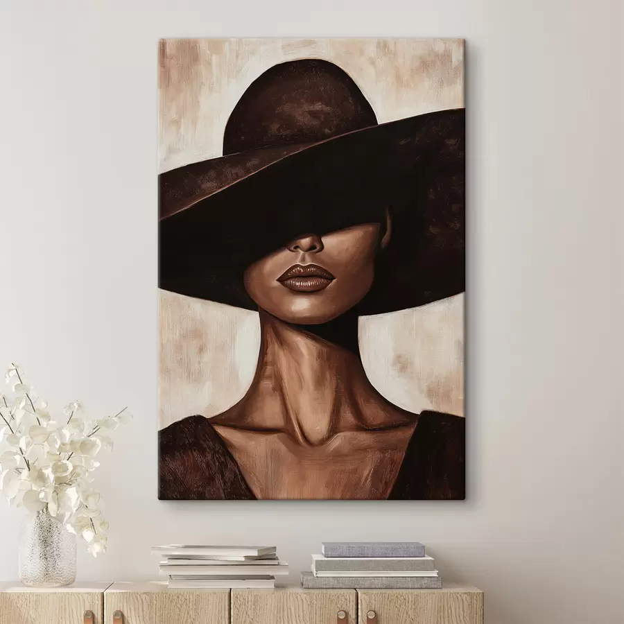 murales de pared Mujer con sombrero s50319