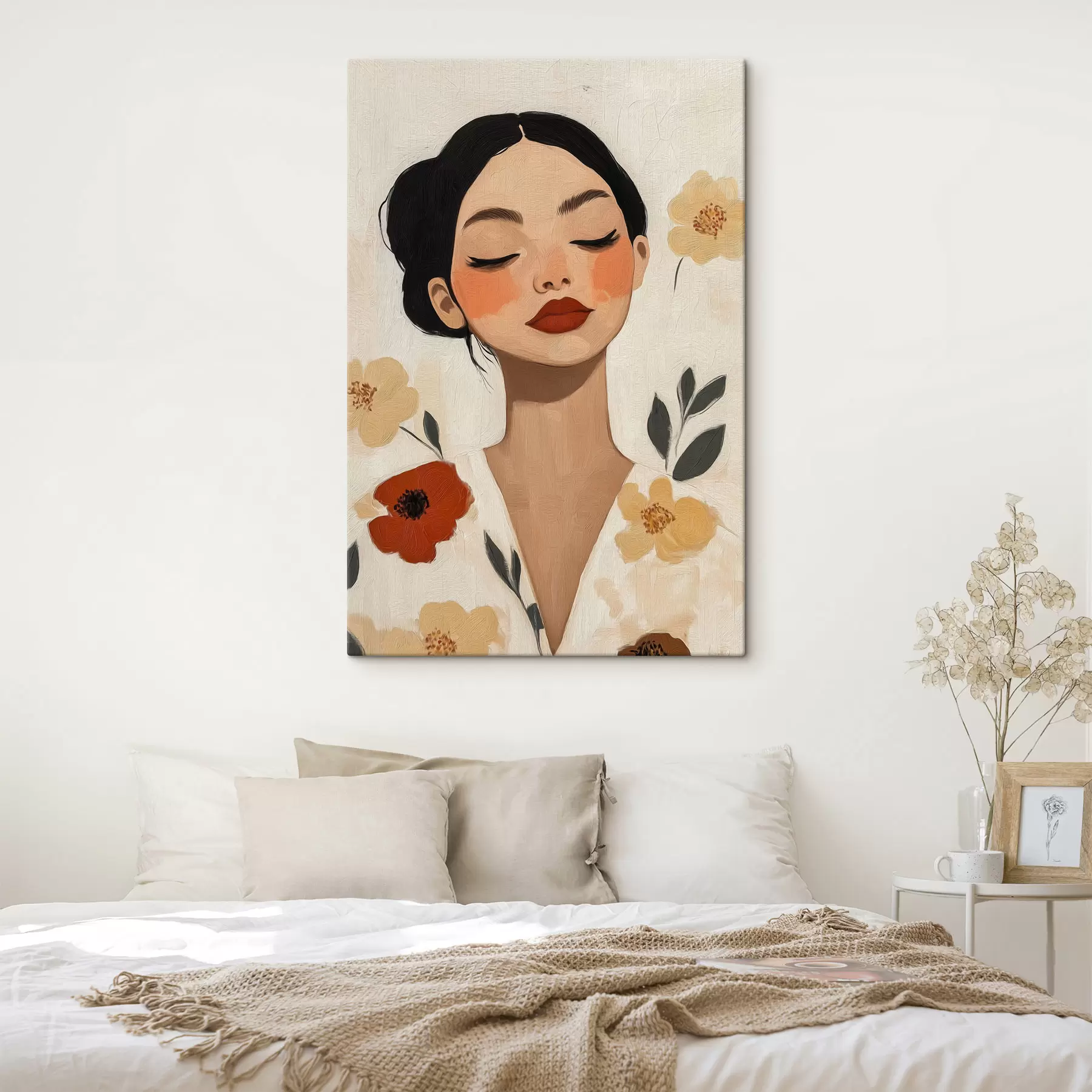 murales de pared Una chica entre las flores s50335