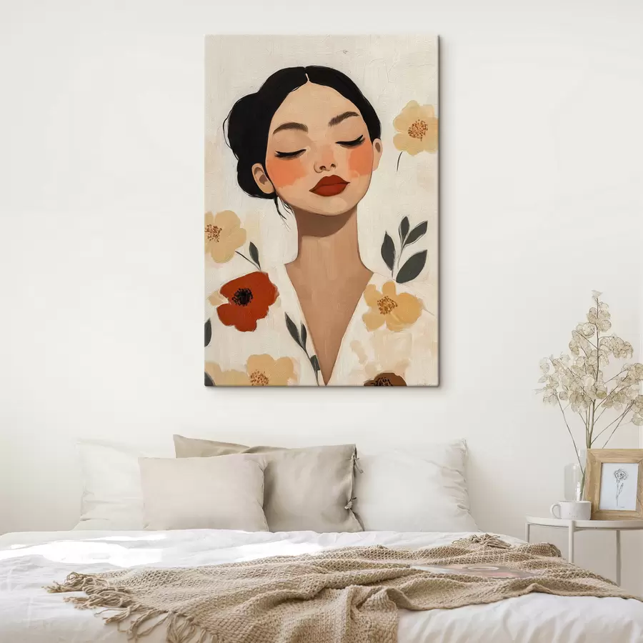 murales de pared Una chica entre las flores s50335