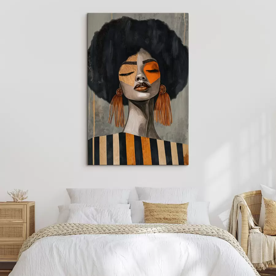 murales de pared Chica afro s50336
