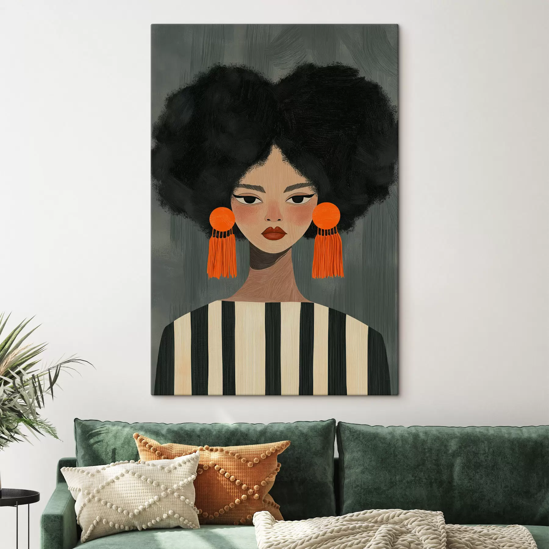 murales de pared Chica afro s50337
